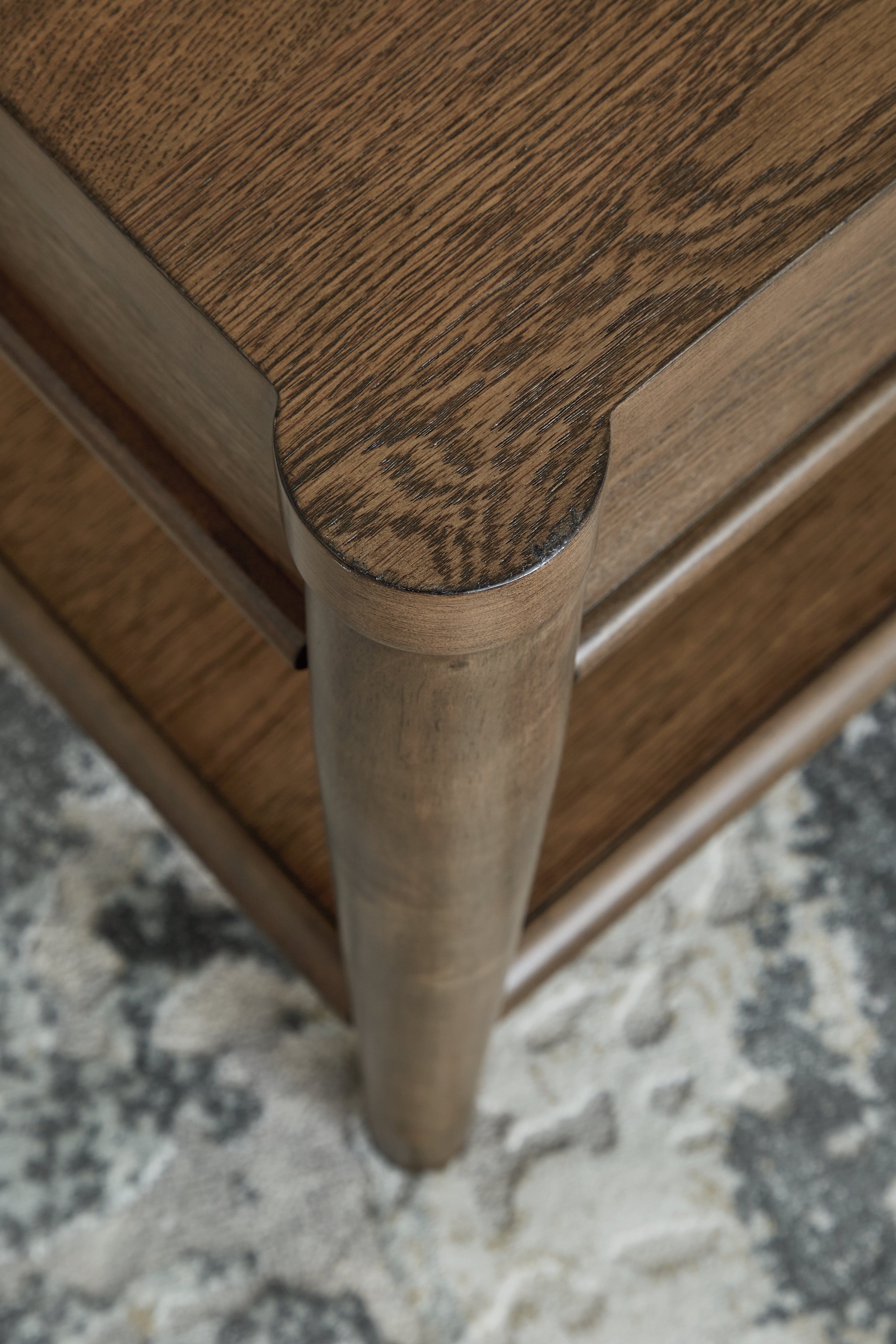 Ashley Furniture - ROANHOWE END TABLE - Dark Brown Wood - Tables - Additional View 5
