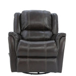 Bryce Leather Swivel Glider Recliner - Walnut