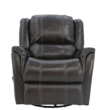Bryce Leather Swivel Glider Recliner - Walnut