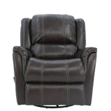 Bryce Leather Swivel Glider Recliner - Walnut - Additional View 1