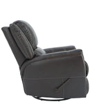 Bryce Leather Swivel Glider Recliner - Walnut - Additional View 3