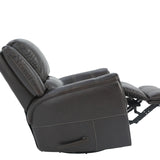 Bryce Leather Swivel Glider Recliner - Walnut - Additional View 4
