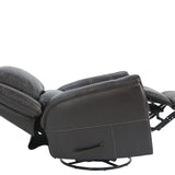 Bryce Leather Swivel Glider Recliner - Walnut - Additional View 5
