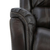 Bryce Leather Swivel Glider Recliner - Walnut - Additional View 6