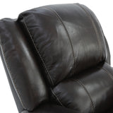 Bryce Leather Swivel Glider Recliner - Walnut - Additional View 9