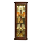 Pulaski Furniture - VICTORIAN CORNER CURIO CABINET - Dark Brown Wood|Glass - Cabinets