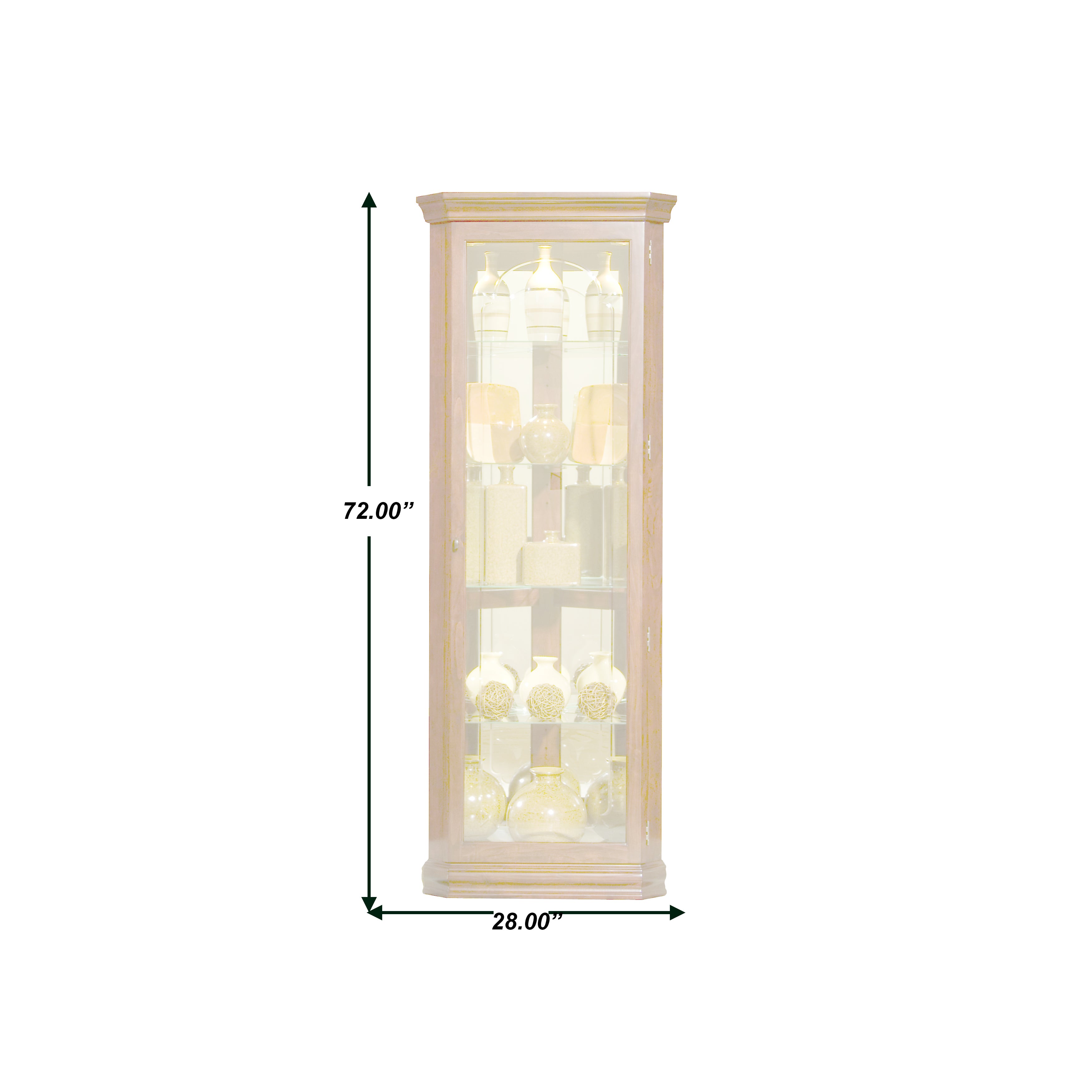 Pulaski Furniture - VICTORIAN CORNER CURIO CABINET - Dark Brown Wood|Glass - Cabinets - Additional View 6
