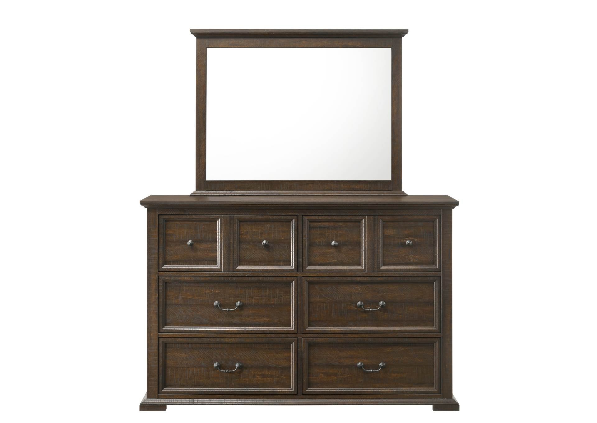 Mossberg Rustic Dresser And Mirror - Oak