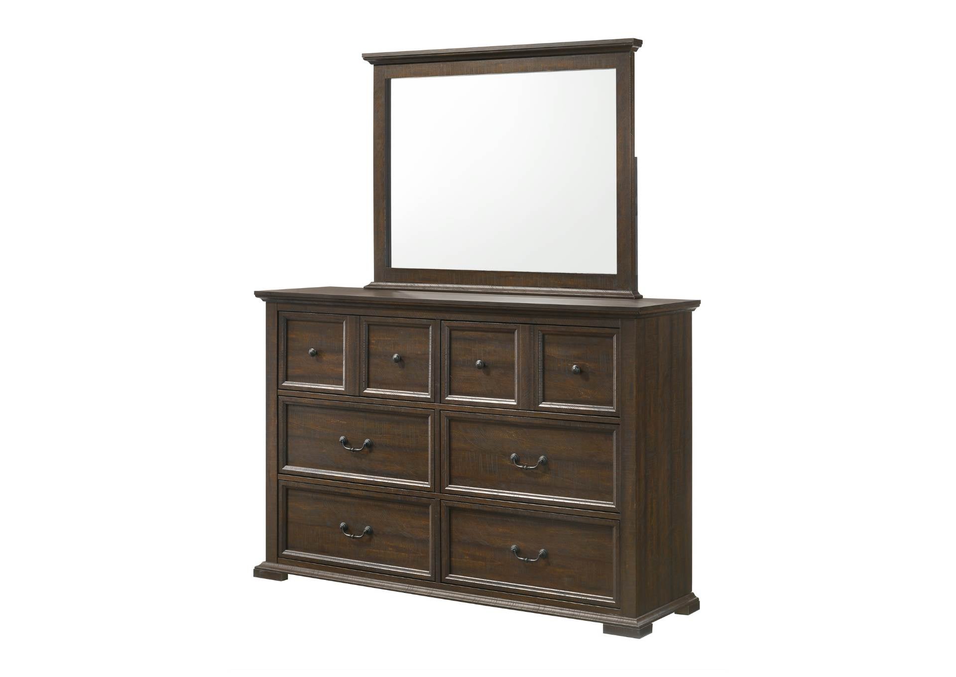Mossberg Rustic Dresser And Mirror - Oak - Additional View 1