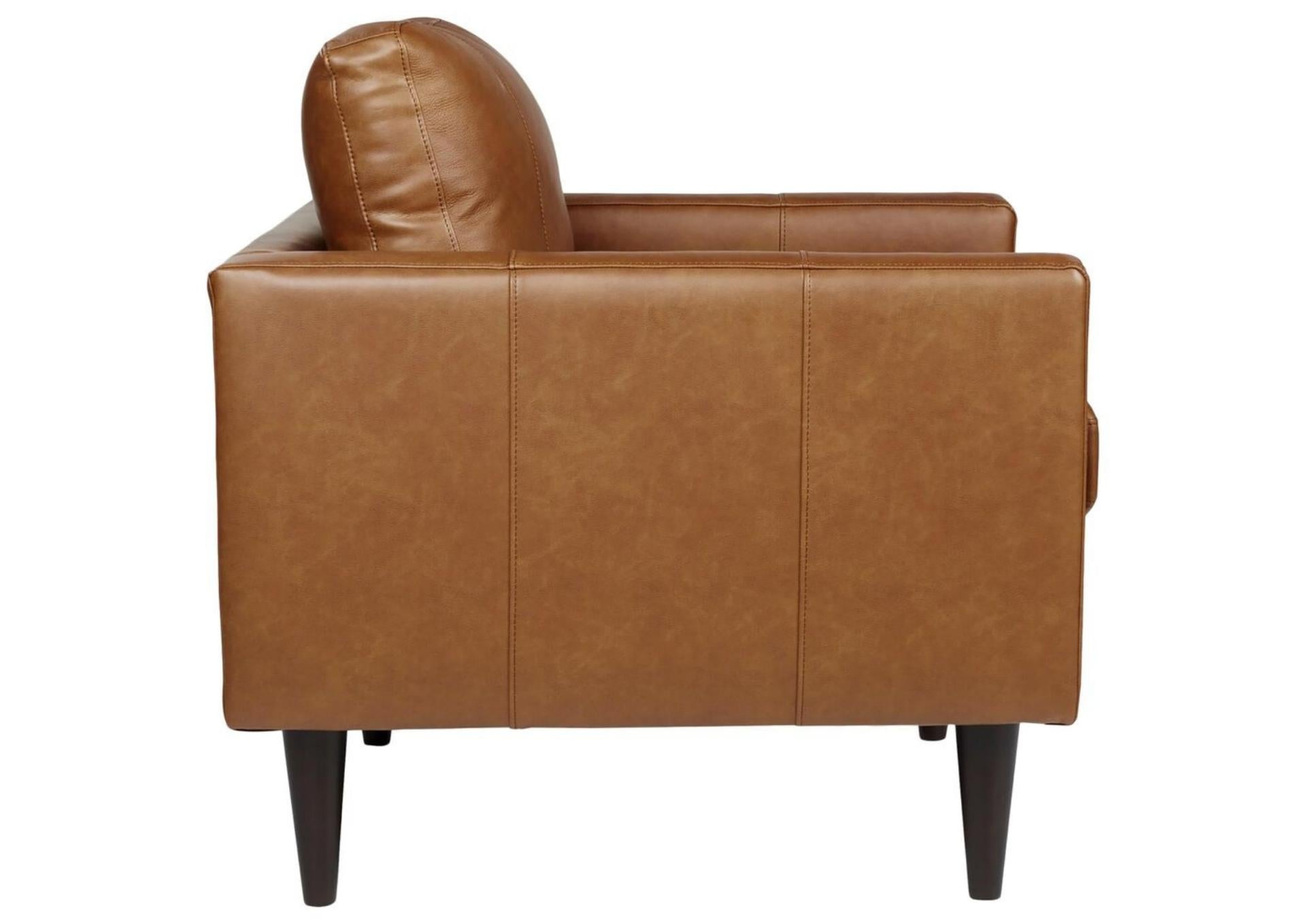 TRAFTON RUST LEATHER CHAIR - Additional View 2