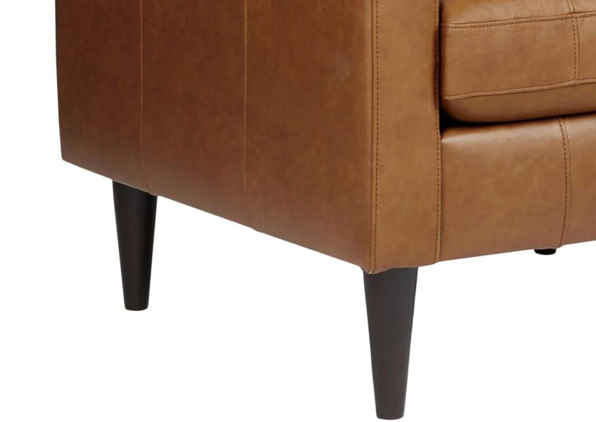 TRAFTON RUST LEATHER CHAIR - Additional View 3