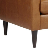 TRAFTON RUST LEATHER CHAIR - Additional View 3