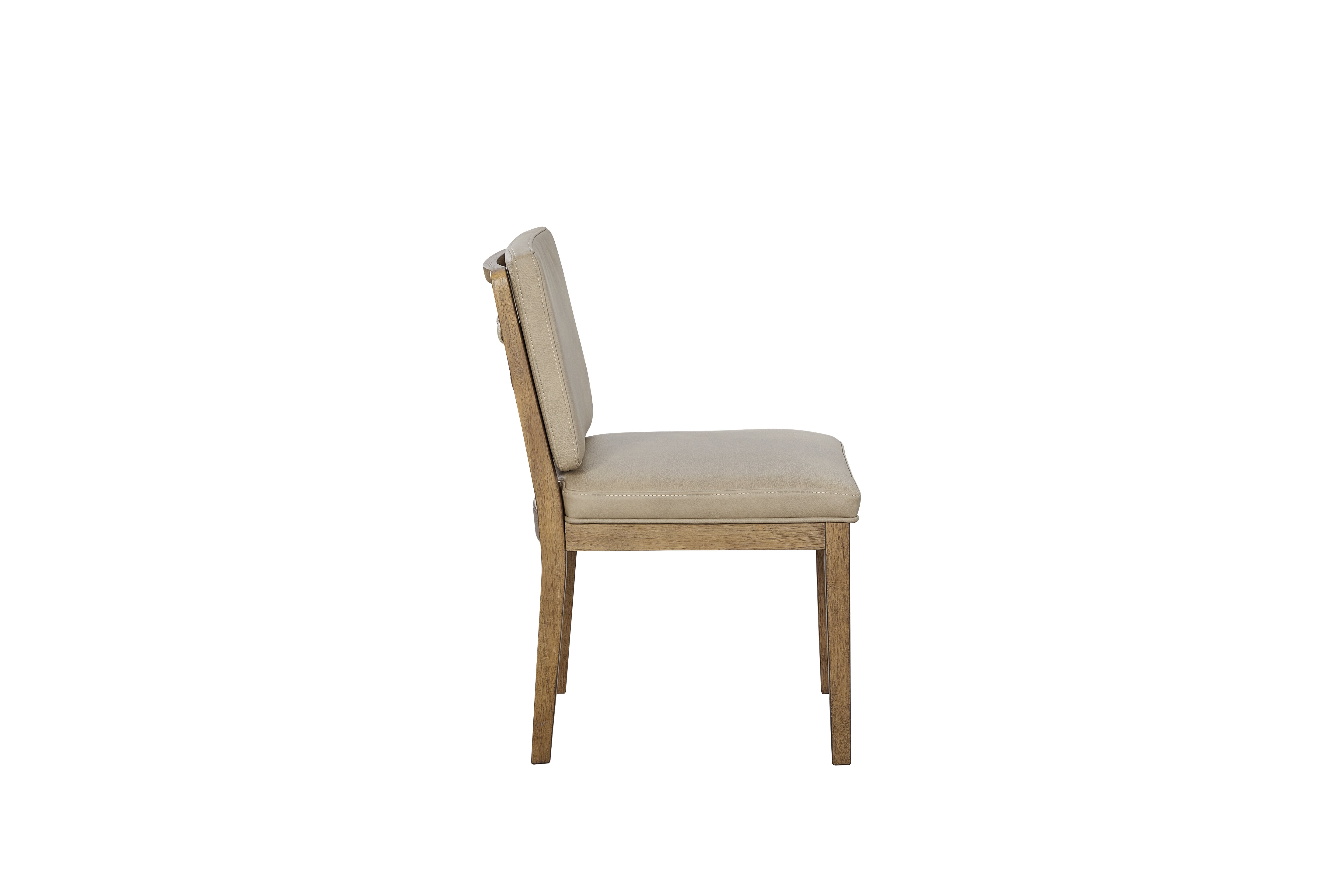Bernards - ELURE LEATHER SOFT BACK CHAIR - Light Brown Wood|Leather - Chairs - Additional View 1