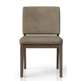 Elure Leather Soft Back Chair - Latte