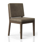 Elure Leather Soft Back Chair - Latte
