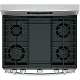 GE STAINLESS STEEL 30" FREE-STANDING GAS RANGE - Pearl Silver|Black - Ranges - Additional View 2