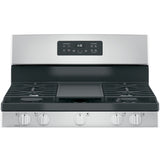 GE STAINLESS STEEL 30" FREE-STANDING GAS RANGE - Pearl Silver|Black - Ranges - Additional View 3