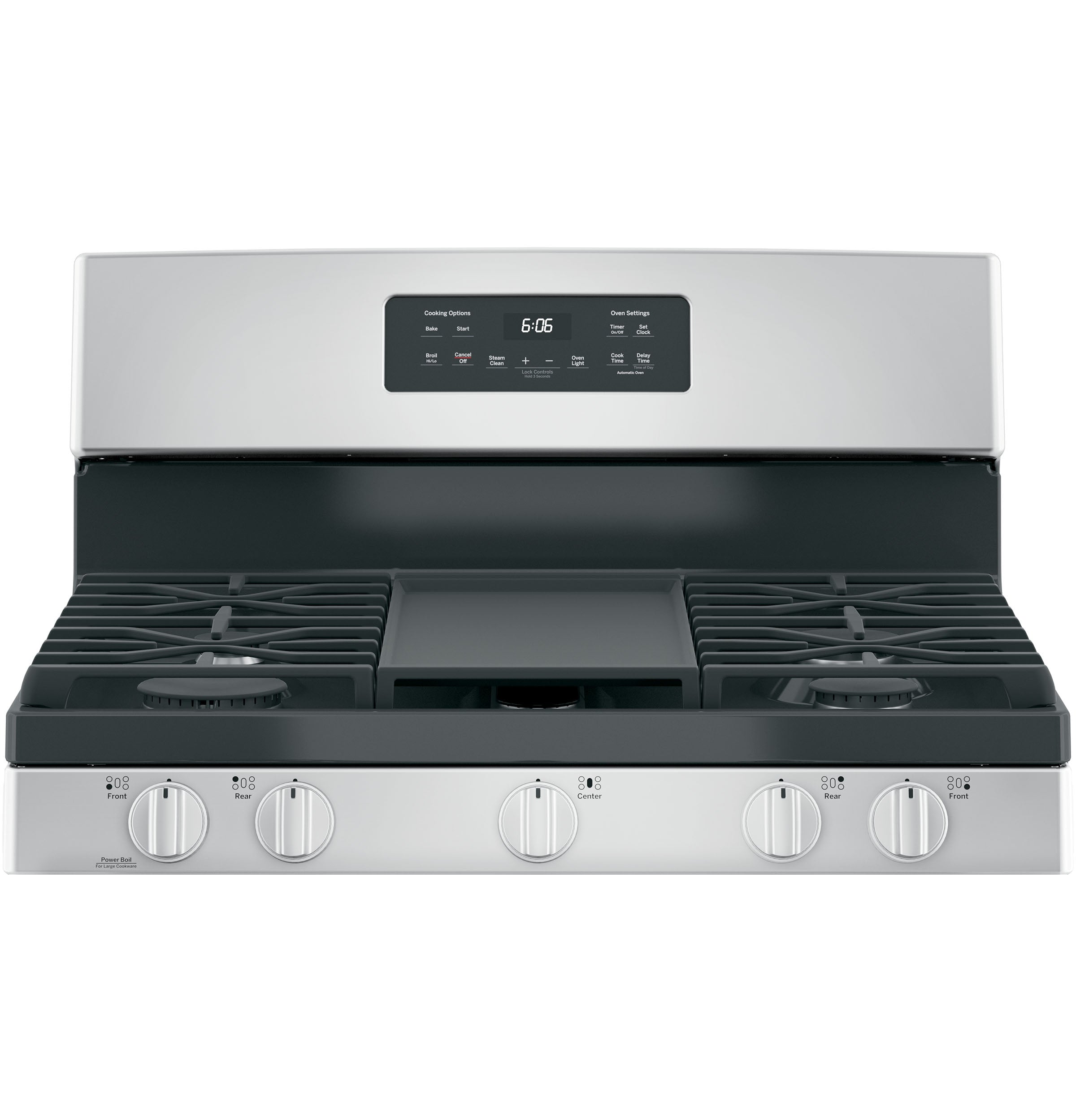 GE STAINLESS STEEL 30" FREE-STANDING GAS RANGE - Pearl Silver|Black - Ranges - Additional View 3