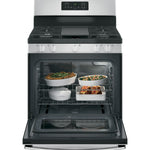 GE STAINLESS STEEL 30" FREE-STANDING GAS RANGE - Pearl Silver|Black - Ranges - Additional View 4