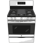 GE STAINLESS STEEL 30" FREE-STANDING GAS RANGE - Pearl Silver|Black - Ranges - Additional View 19