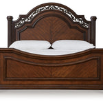 Ashley Furniture - Lavinton King Poster Bed - Brown - Dark Brown Wood - Beds - Additional View 3