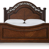 Ashley Furniture - Lavinton King Poster Bed - Brown - Dark Brown Wood - Beds - Additional View 3