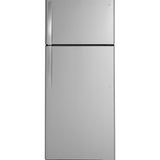 GE STAINLESS 17.5CU TOP FREEZER REFRIGERATOR - Pearl Silver - Refrigerators