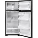 GE STAINLESS 17.5CU TOP FREEZER REFRIGERATOR - Pearl Silver - Refrigerators - Additional View 3