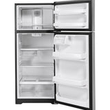 GE STAINLESS 17.5CU TOP FREEZER REFRIGERATOR - Pearl Silver - Refrigerators - Additional View 3