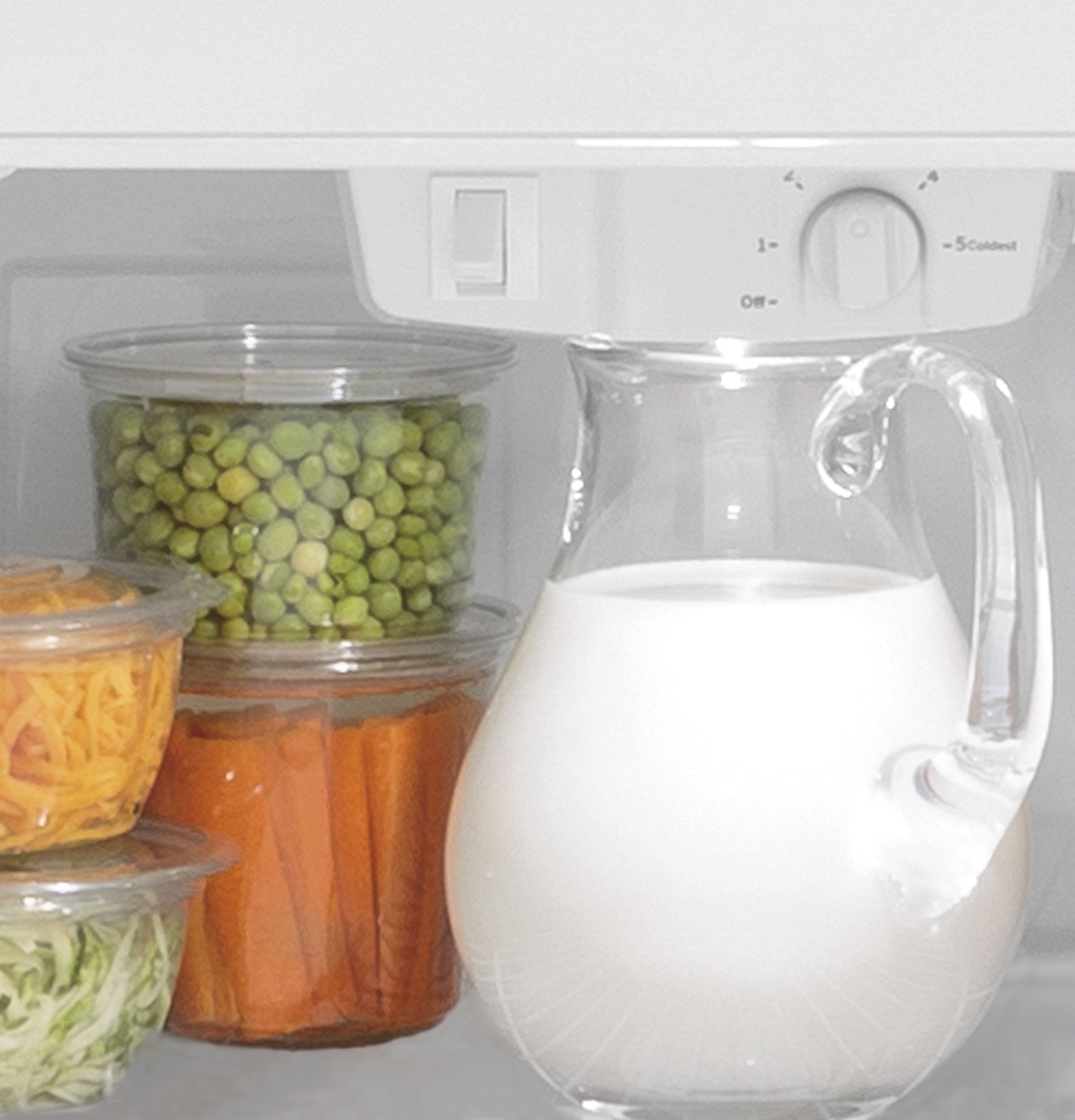 GE STAINLESS 17.5CU TOP FREEZER REFRIGERATOR - Pearl Silver - Refrigerators - Additional View 5