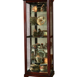 Pulaski Furniture - VICTORIAN CHERRY TWO WAY SLIDING DOOR CURIO CABINET - Dark Brown Wood|Glass - Cabinets - Additional View 1