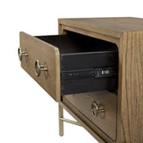 Bernards - ELURE LATTE NIGHTSTAND - Light Brown Wood - Nightstands - Additional View 3