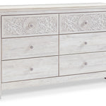 Ashley Furniture - Paxberry Dresser - White Wood - Dresser & Mirror
