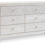 Ashley Furniture - Paxberry Dresser - White Wood - Dresser & Mirror