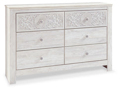 Ashley Furniture - Paxberry Dresser - White Wood - Dresser & Mirror
