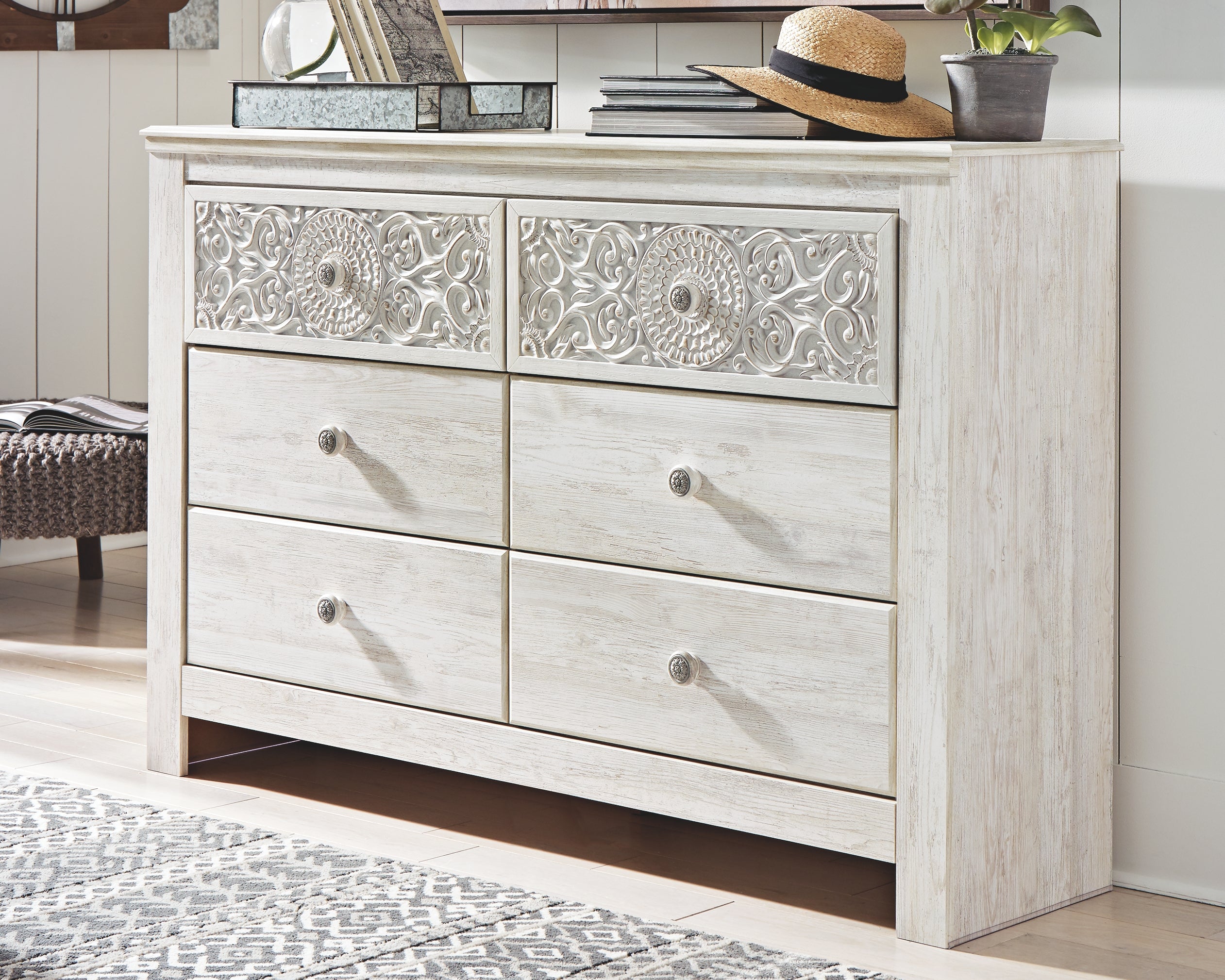 Ashley Furniture - Paxberry Dresser - White Wood - Dresser & Mirror - Additional View 1