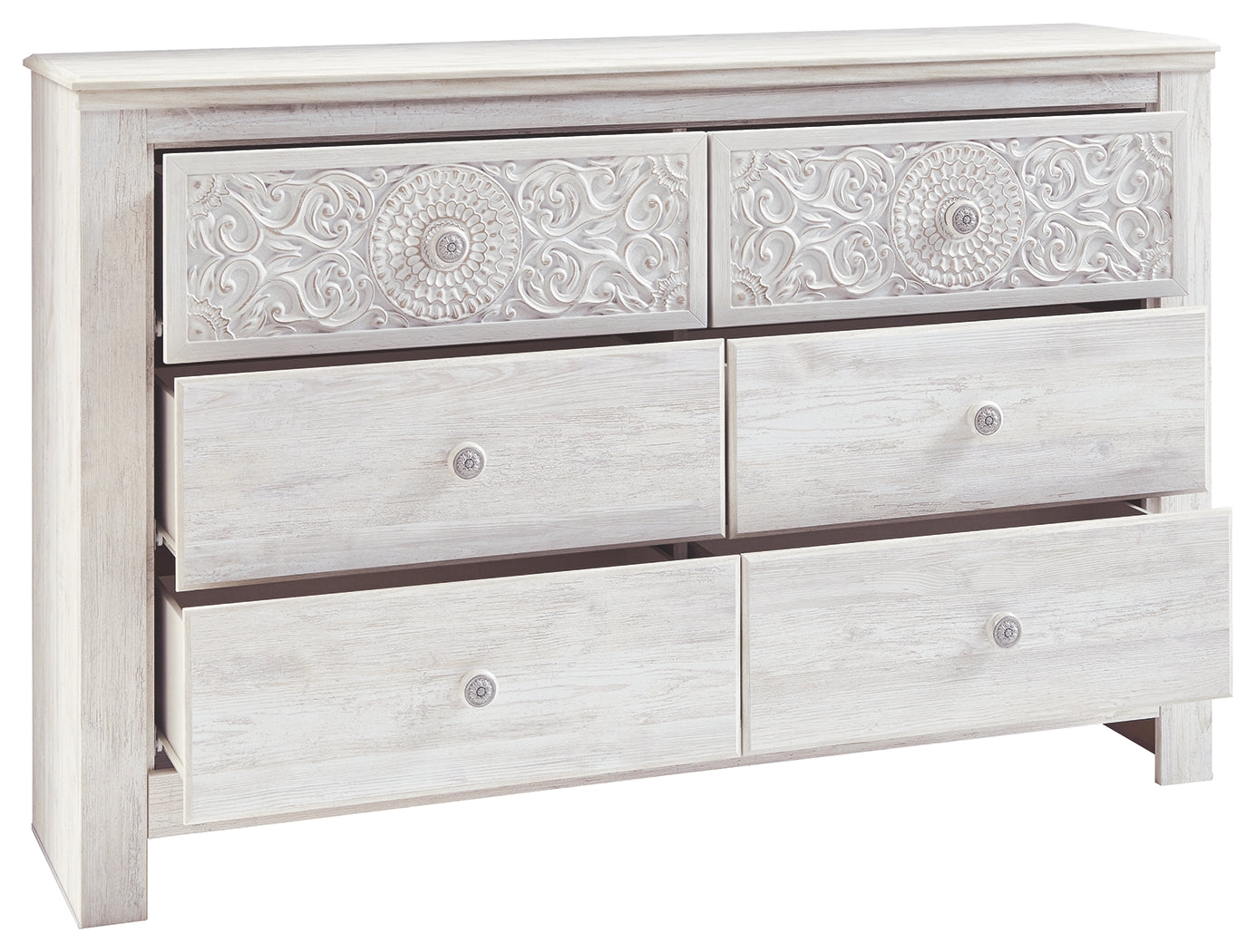 Ashley Furniture - Paxberry Dresser - White Wood - Dresser & Mirror - Additional View 3