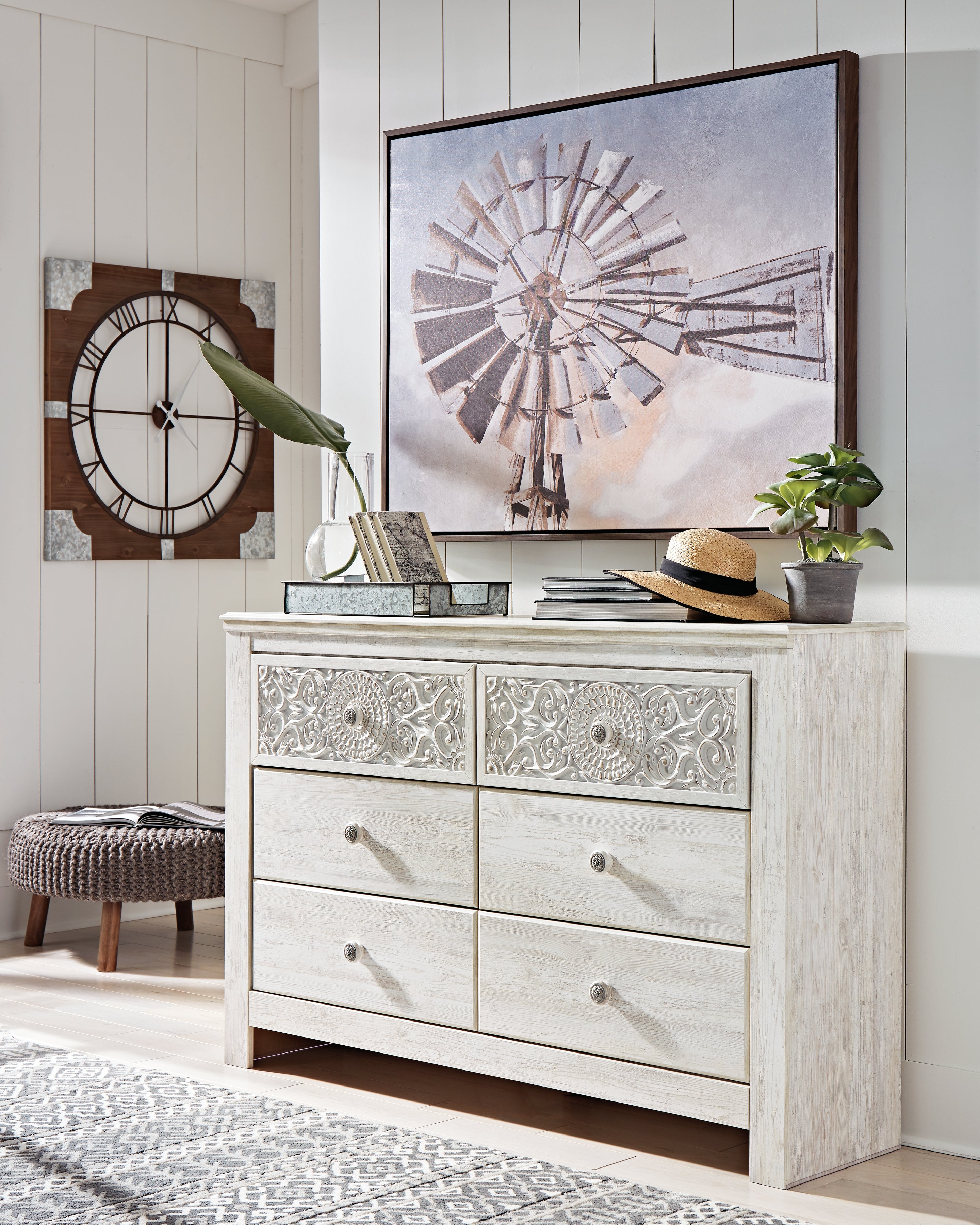 Ashley Furniture - Paxberry Dresser - White Wood - Dresser & Mirror - Additional View 5