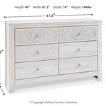 Ashley Furniture - Paxberry Dresser - White Wood - Dresser & Mirror - Additional View 6