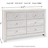 Ashley Furniture - Paxberry Dresser - White Wood - Dresser & Mirror - Additional View 6