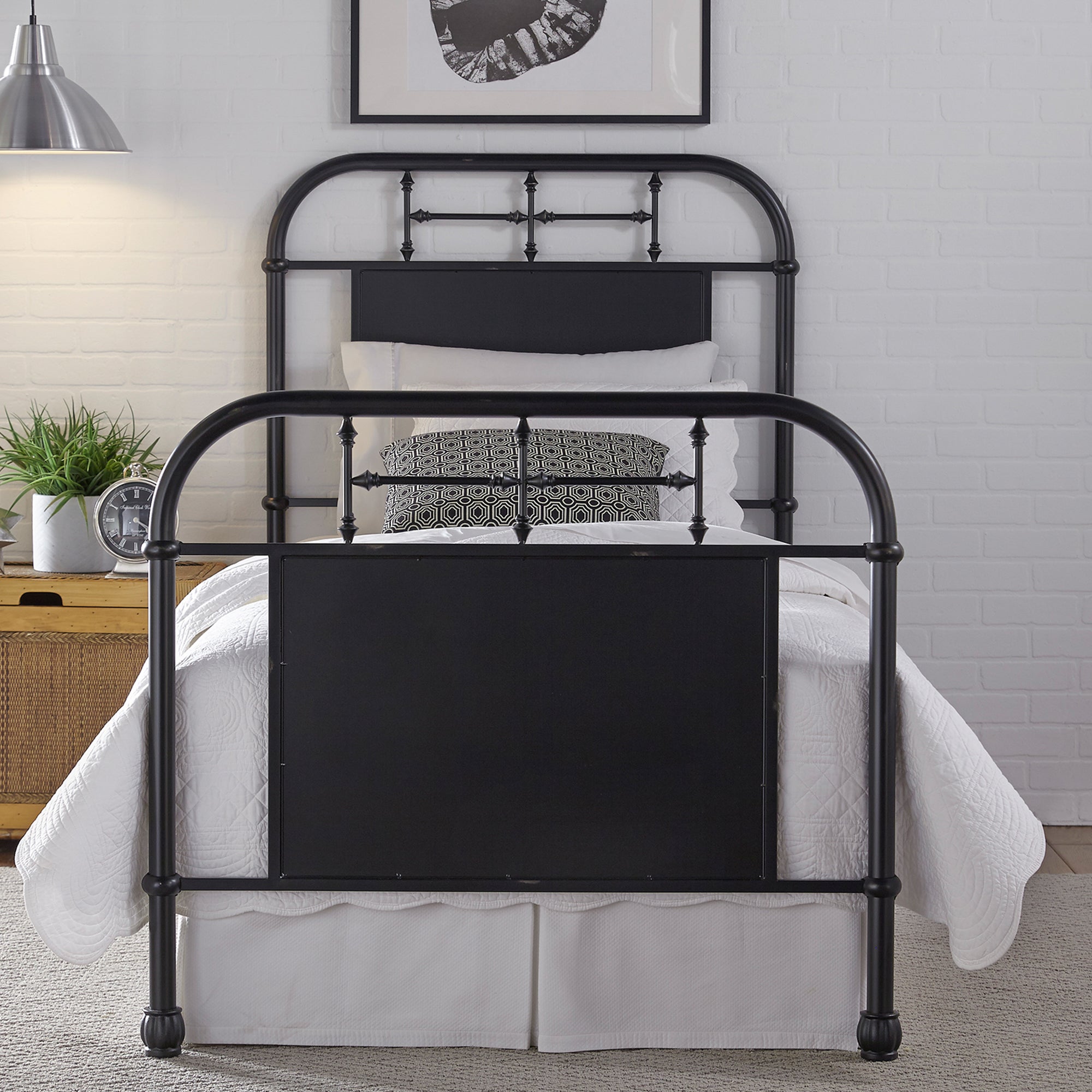 Liberty Furniture - Jolene Vintage Twin Bed - Black - Metal - Beds