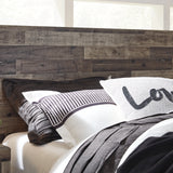 Ashley Furniture - Derekson Queen Panel Bed - Grey - Dark Gray Wood - Beds - Additional View 2