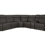 XARA EARTH LEATHER 6 PIECE POWER SECTIONAL