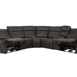 XARA EARTH LEATHER 6 PIECE POWER SECTIONAL - Additional View 2