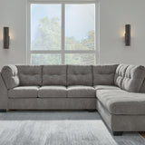 Ashley Furniture - Marrelton 2 Piece Sectional - Gray - Dark Gray Fabric - Sectionals - Additional View 4