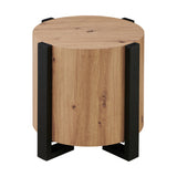 Steve Silver Furniture - DARCIE END TABLE - Light Brown|Black Wood - Tables