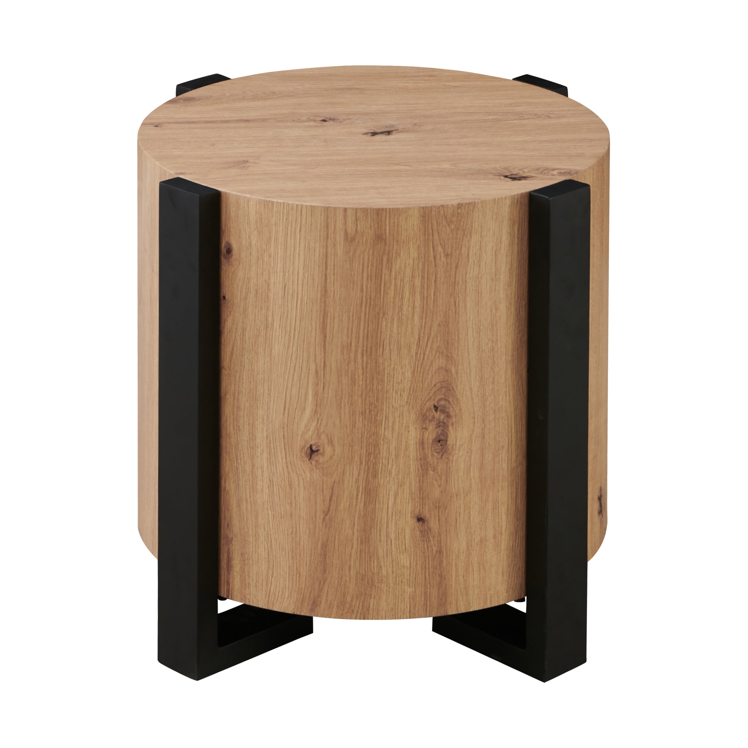 Steve Silver Furniture - DARCIE END TABLE - Light Brown|Black Wood - Tables