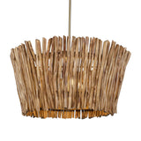 Uttermost - MIRROR BACK CURIO CABINET PLATINUM FINISH - Light Brown Wood|Iron - Lighting