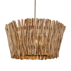 Uttermost - MIRROR BACK CURIO CABINET PLATINUM FINISH - Light Brown Wood|Iron - Lighting