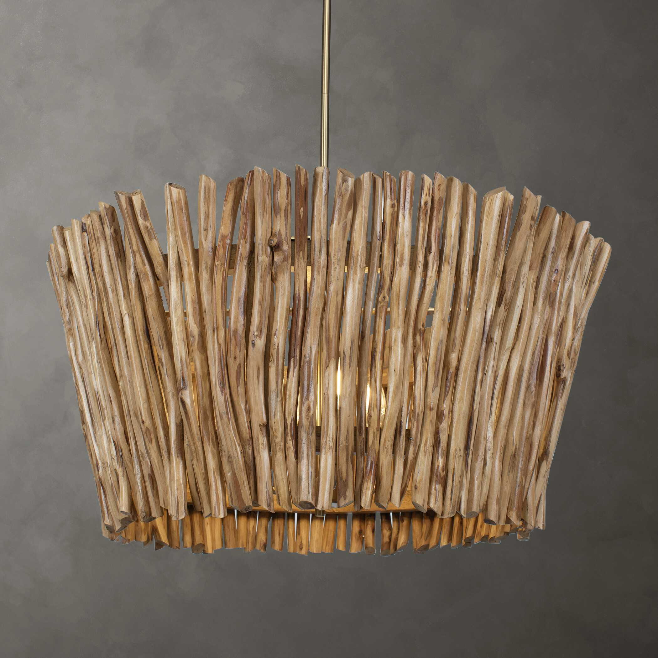 Uttermost - MIRROR BACK CURIO CABINET PLATINUM FINISH - Light Brown Wood|Iron - Lighting - Additional View 1